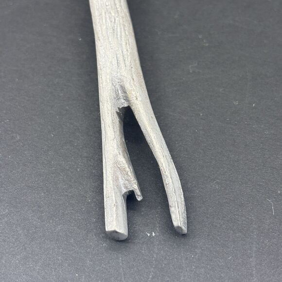 Vintage Aluminum Grey Tree Branch Twigs Serving Set Salad Mixing Spoons - Picture 14 of 16